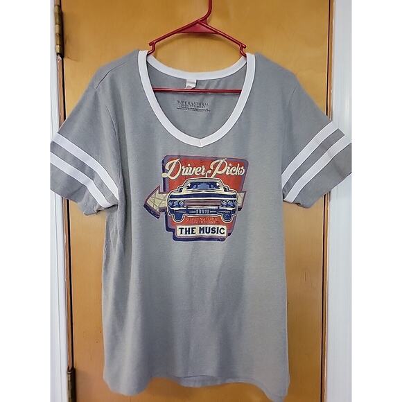 Supernatural Join The Hunt Shirt Womens XL 2018 Raglan Driver Picks The Music - Picture 1 of 5